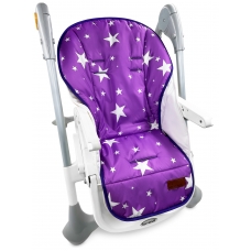 Накидка на стульчик для кормления принт "Star Mix" Violet