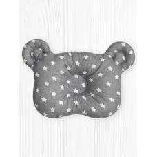 Подушка для новорожденного "Мишка" Звезды на Сером