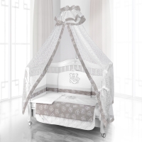 Комплект постельного белья Beatrice Bambini Unico Orso Mamma (125х65) - bianco grigio