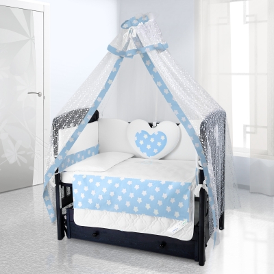 Комплект постельного белья Beatrice Bambini Cuore Grande Stella - blu bianco