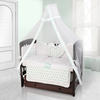 Балдахин на детскую кроватку Beatrice Bambini Bianco Neve - Stella Bianco Verde