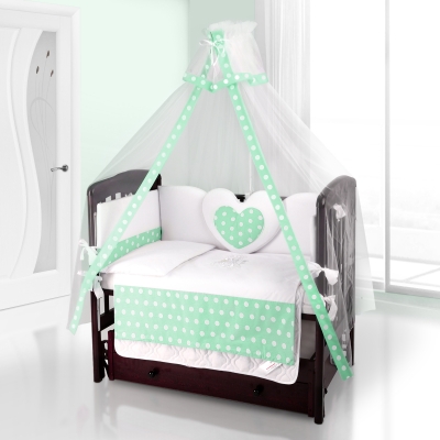 Балдахин на детскую кроватку Beatrice Bambini Bianco Neve - Anello Verde