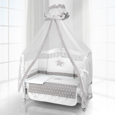 Комплект постельного белья Beatrice Bambini Unico Smile (125х65) - bianco grigio