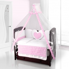 Балдахин на детскую кроватку Beatrice Bambini Bianco Neve - Anello Rosa