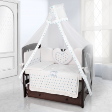 Балдахин на детскую кроватку Beatrice Bambini Bianco Neve - Stella Bianco Blu