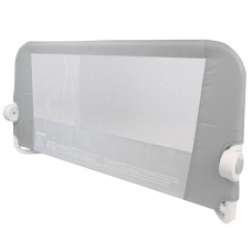 Защитный бортик для кровати на металлическом каркасе с тканью 95 см серый