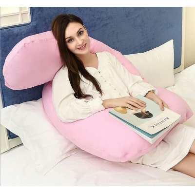 Подушка для беременных в форме U, розовая