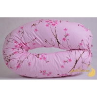 Наволочка на подушку для беременных, Сакура на розовом