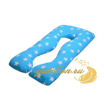 Подушка для беременных Макси 400x35 см, звезды на голубом