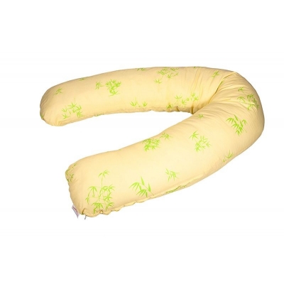 Подушка-бумеранг "Веточки на желтом"