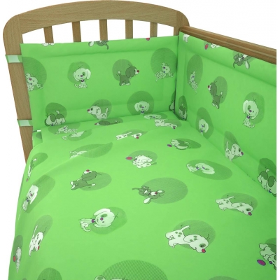 Комплект в кроватку "Наши друзья" 6 предметов, зеленый