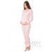 Костюм розовая белая полоска брюки + джемпер