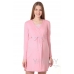 Халат + ночная рубашка розово белый "зиг-заг"
