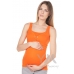 Майка-поло оранжевая беременной